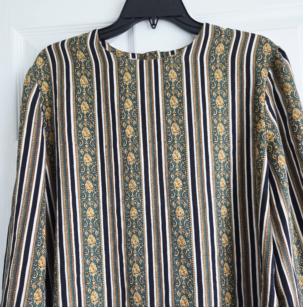 Vintage!!! Talbots ✨️ Silk Long Sleeve Women's Blouse Size 14 - Picture 6 of 12